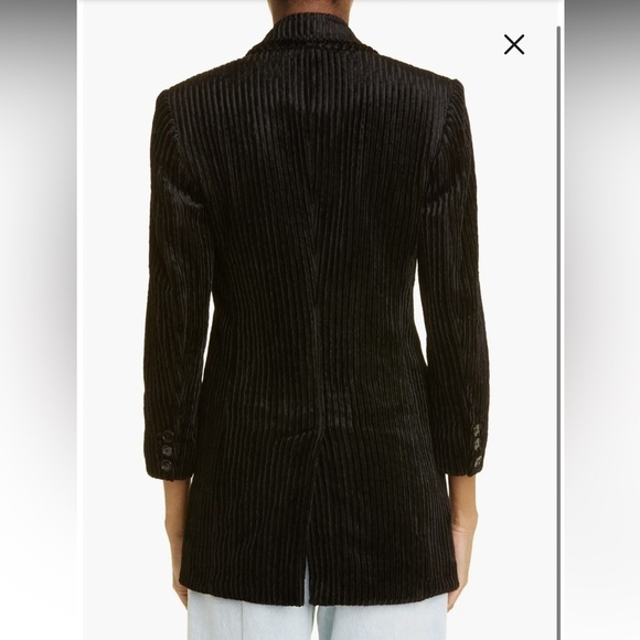 New Isabel Marant Dita Double Breasted Corduroy Ribbed Stretch Velvet Blazer 40 - Picture 4 of 16